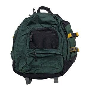 Gap Vintage Y2K Backpack Bag Rucksack Green Yellow School Hike Trail